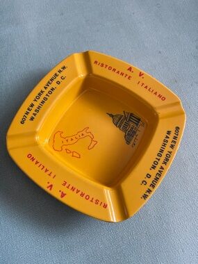 Vintage Asietti Italy Ashtray A.V. Ristorante Italiano Melamine